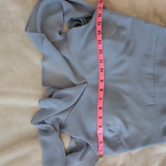 Dusty Blue chiffon dress - Picture 10 of 12